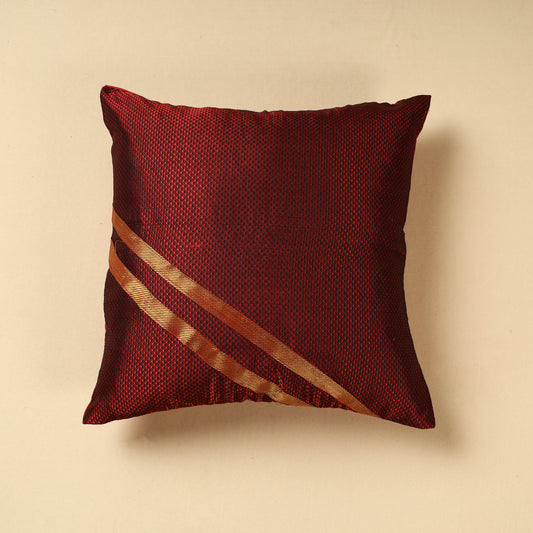 Maroon - Khun Weave Cotton Cushion Cover (16 x 16 in)