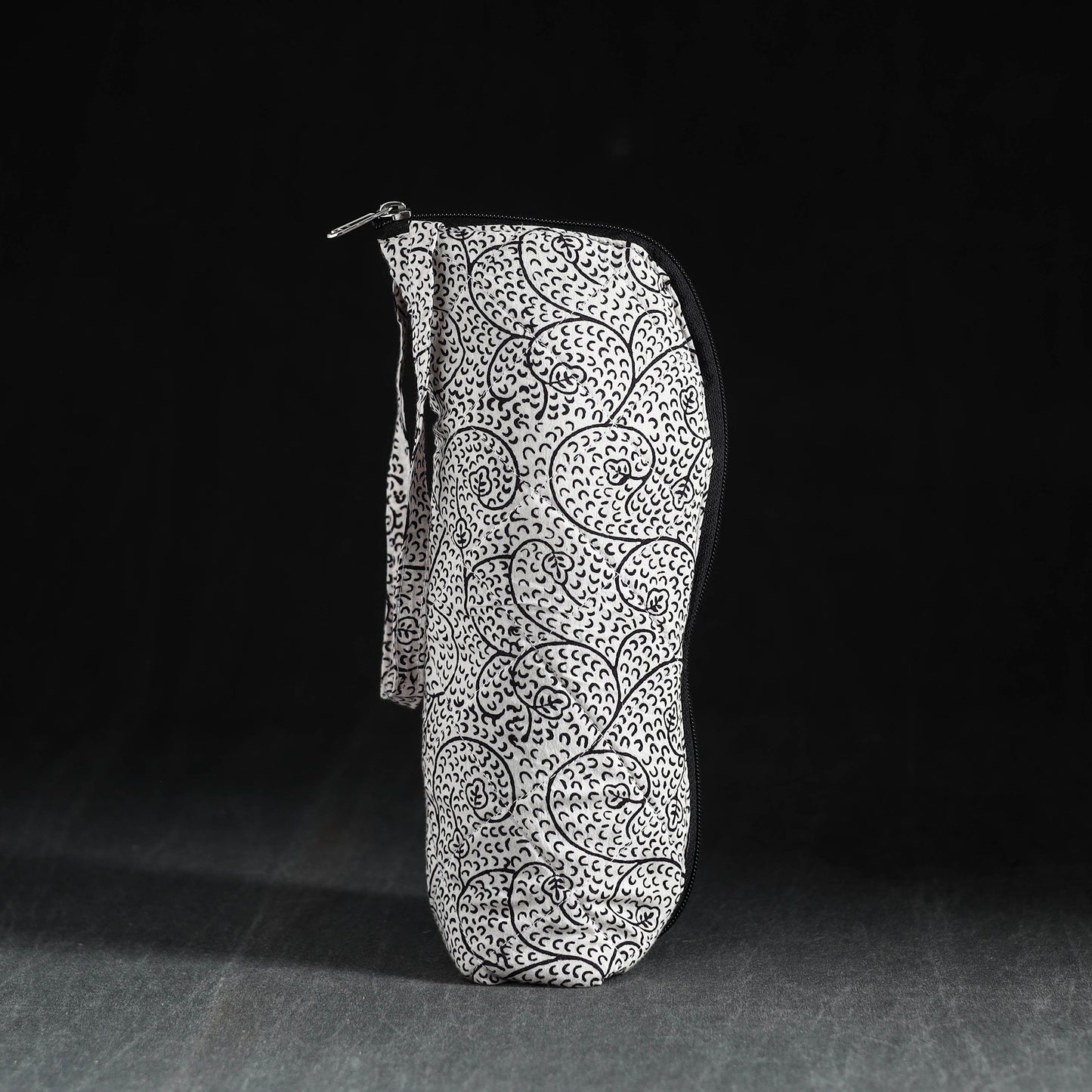 Black Handmade Cotton 1L Water Bottle Cover