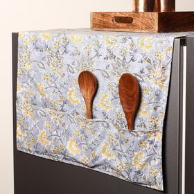 Purple Handmade Cotton Fridge Top Cover with Multiple Pockets