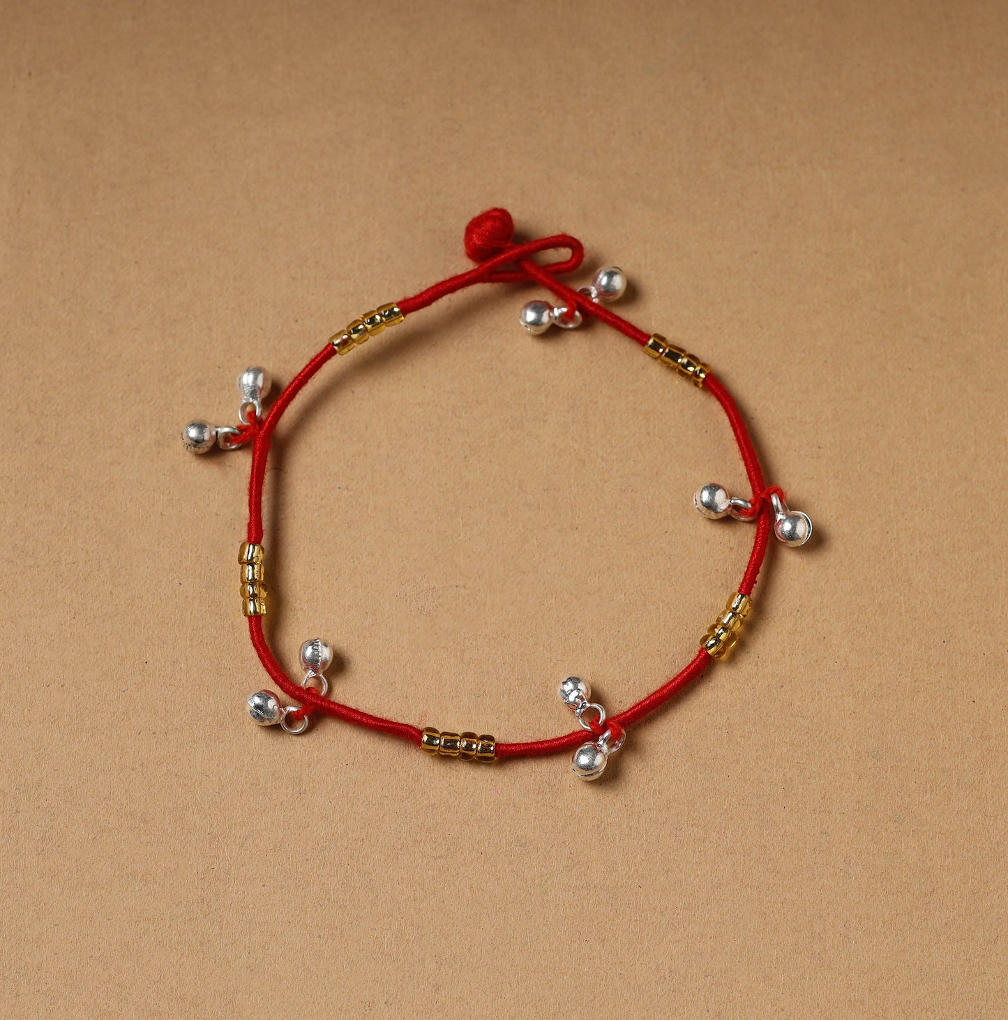 Handcrafted Ghungroo & Thread Work Patwa Anklet 81