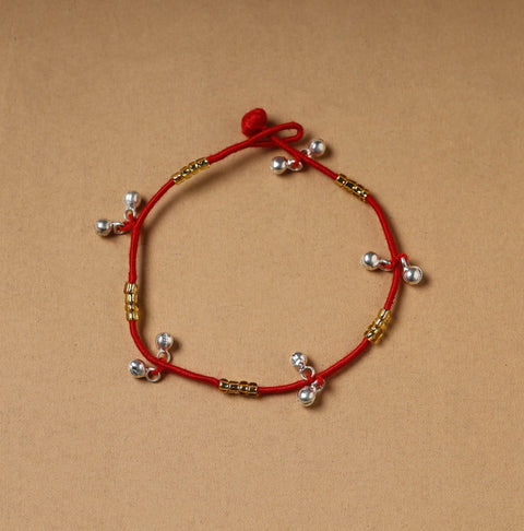 Handcrafted Ghungroo & Thread Work Patwa Anklet 81