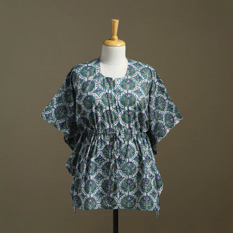 Sanganeri Block Print Cotton Kaftan (Short)