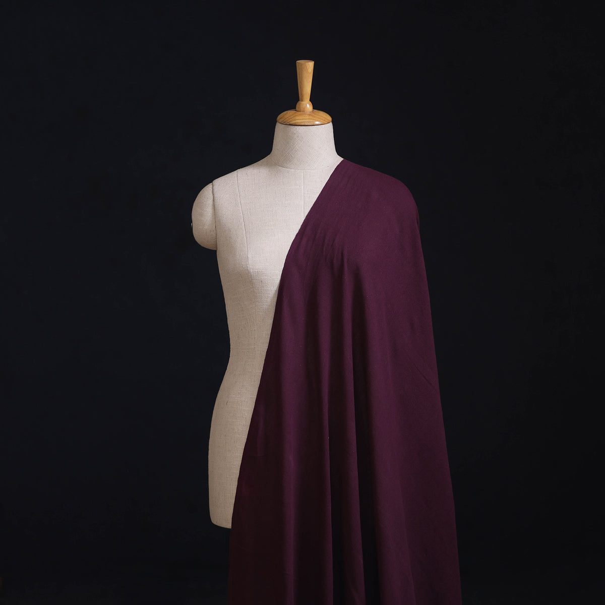 Purple - Kutch Organic Kala Cotton Pure Handwoven Fabric 10