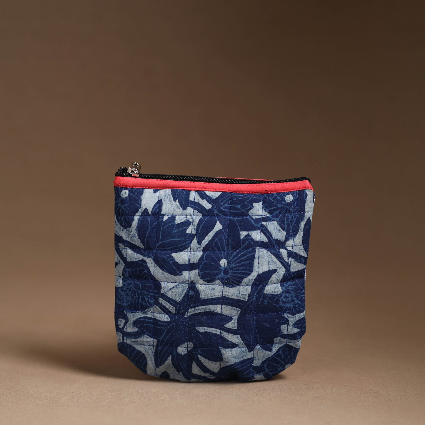 Blue - Handmade Quilted Cotton Utility Pouch 62