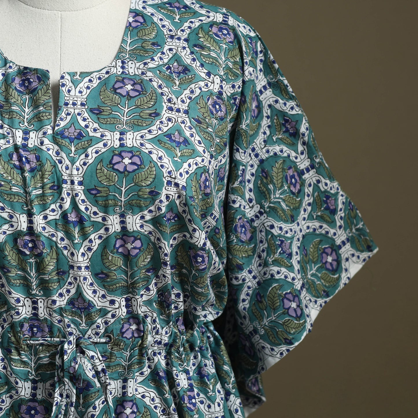 Sanganeri Block Print Cotton Kaftan (Short)