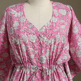 Sanganeri Block Print Cotton Kaftan (Short) 