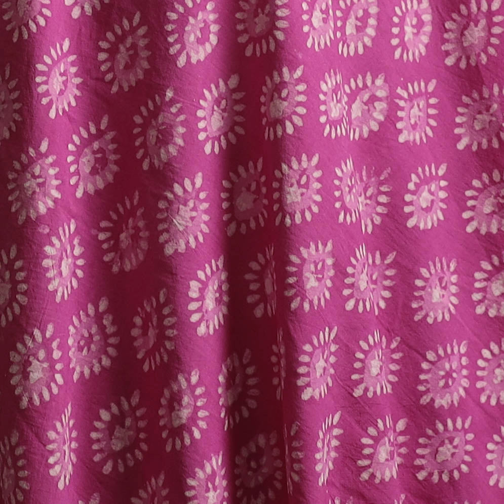 Pink - Bagru Dabu Hand Block Print Natural Dyed Cotton Fabric 70