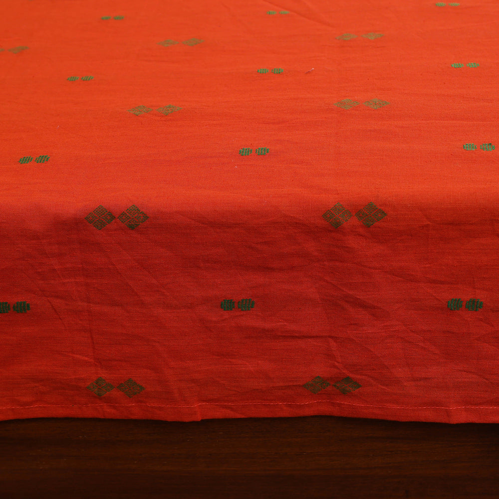 Orange - Patchwork Cotton Double Jacquard Bedsheet Set 16