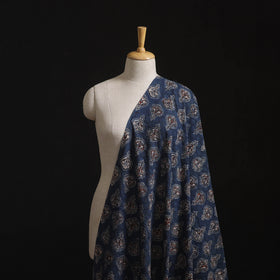 Natural Dyed Ajrakh Hand Block Print Cotton Hakoba Fabric 147