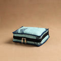 Blue Handmade 4 Pocket Jewellery Pouch 