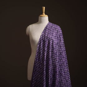 Purple - Bagru Dabu Hand Block Print Natural Dyed Cotton Fabric 71