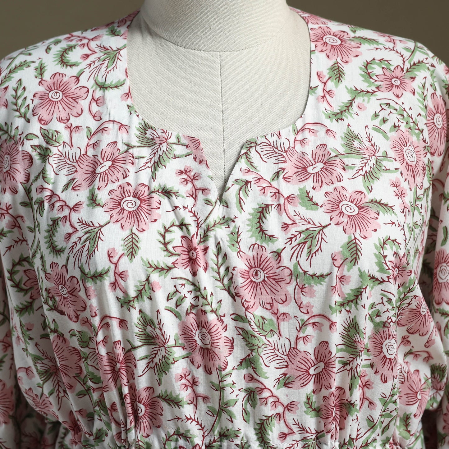 Sanganeri Block Print Cotton Kaftan (Short)