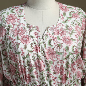 Sanganeri Block Print Cotton Kaftan (Short)