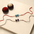 Handmade Thread & Bead Work Rakhi (Set of 2)