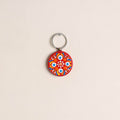 Handpainted Mandala Art Wooden Keychain 49