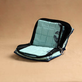 Blue Handmade 4 Pocket Jewellery Pouch 