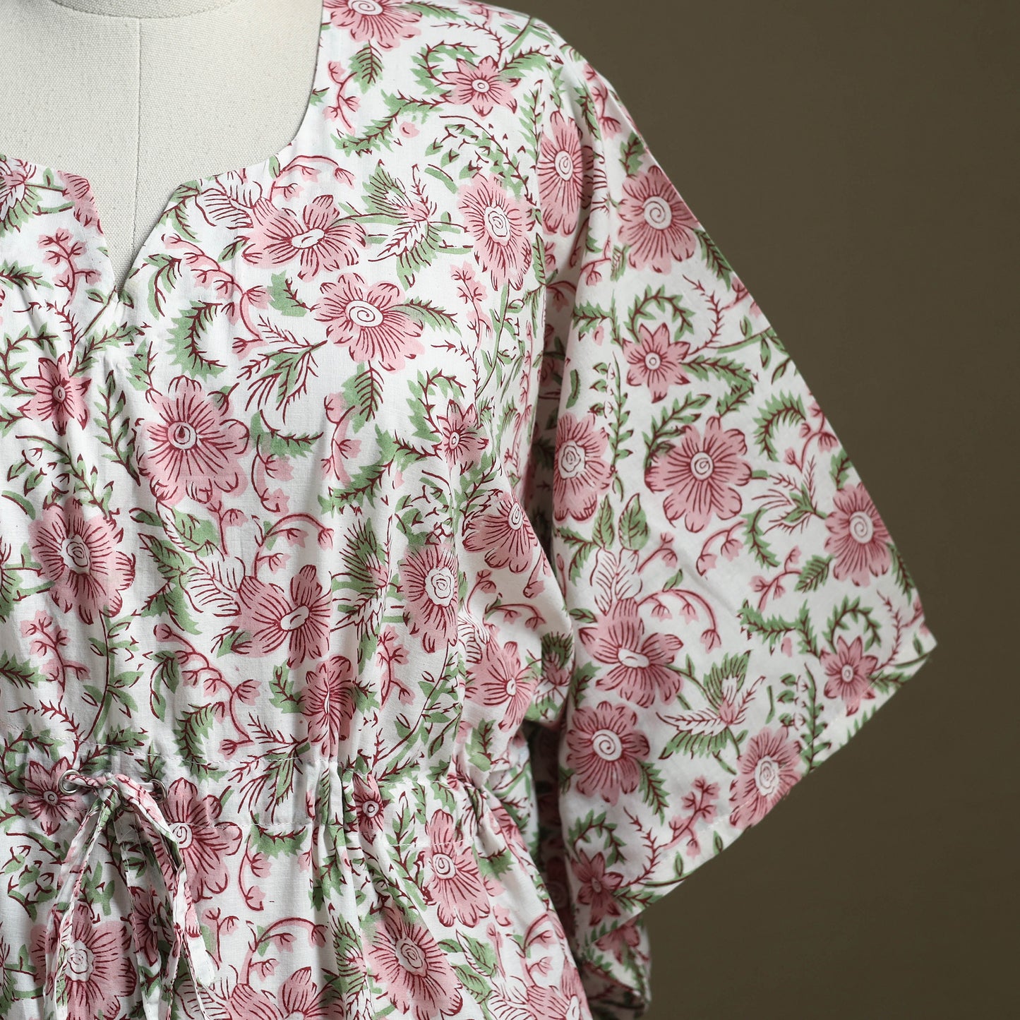 Sanganeri Block Print Cotton Kaftan (Short)