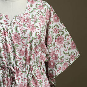 Sanganeri Block Print Cotton Kaftan (Short)