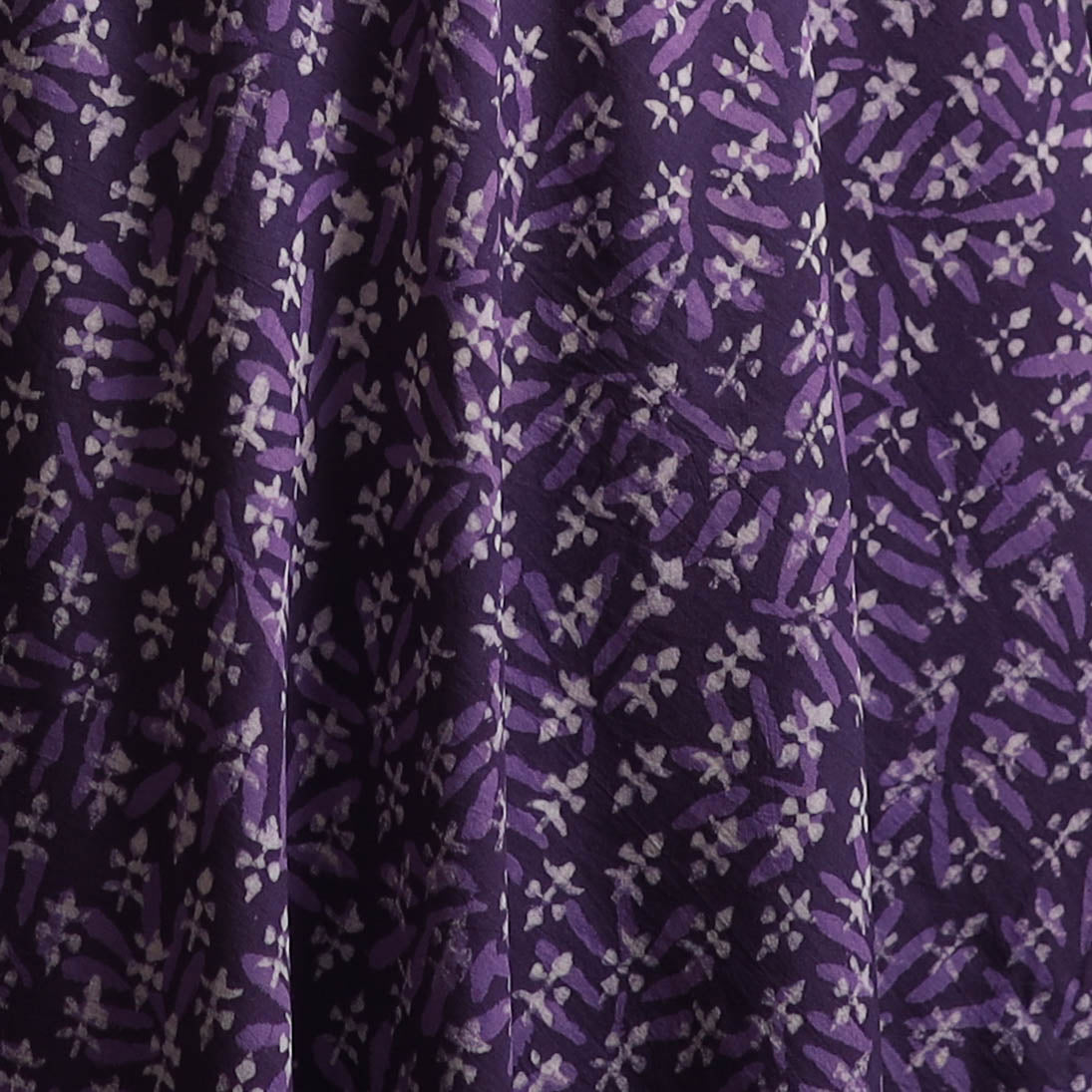 Purple - Bagru Dabu Hand Block Print Natural Dyed Cotton Fabric 71