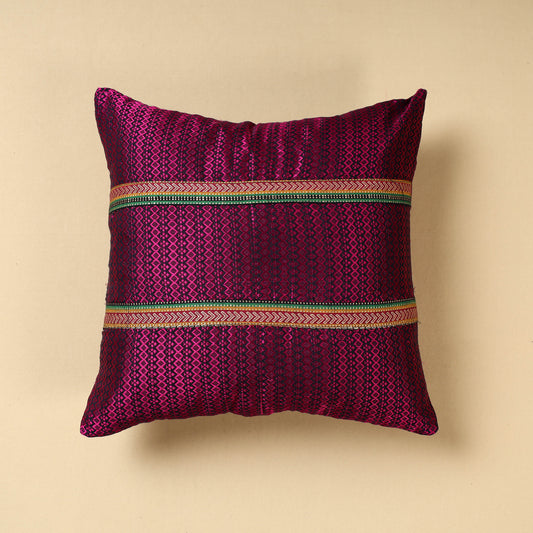 Purple - Khun Weave Cotton Cushion Cover (16 x 16 in)