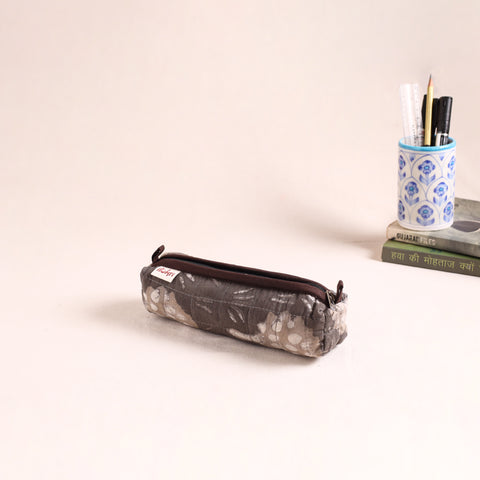 Quilted pencil pouch