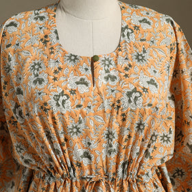 Sanganeri Block Print Cotton Kaftan (Short) 
