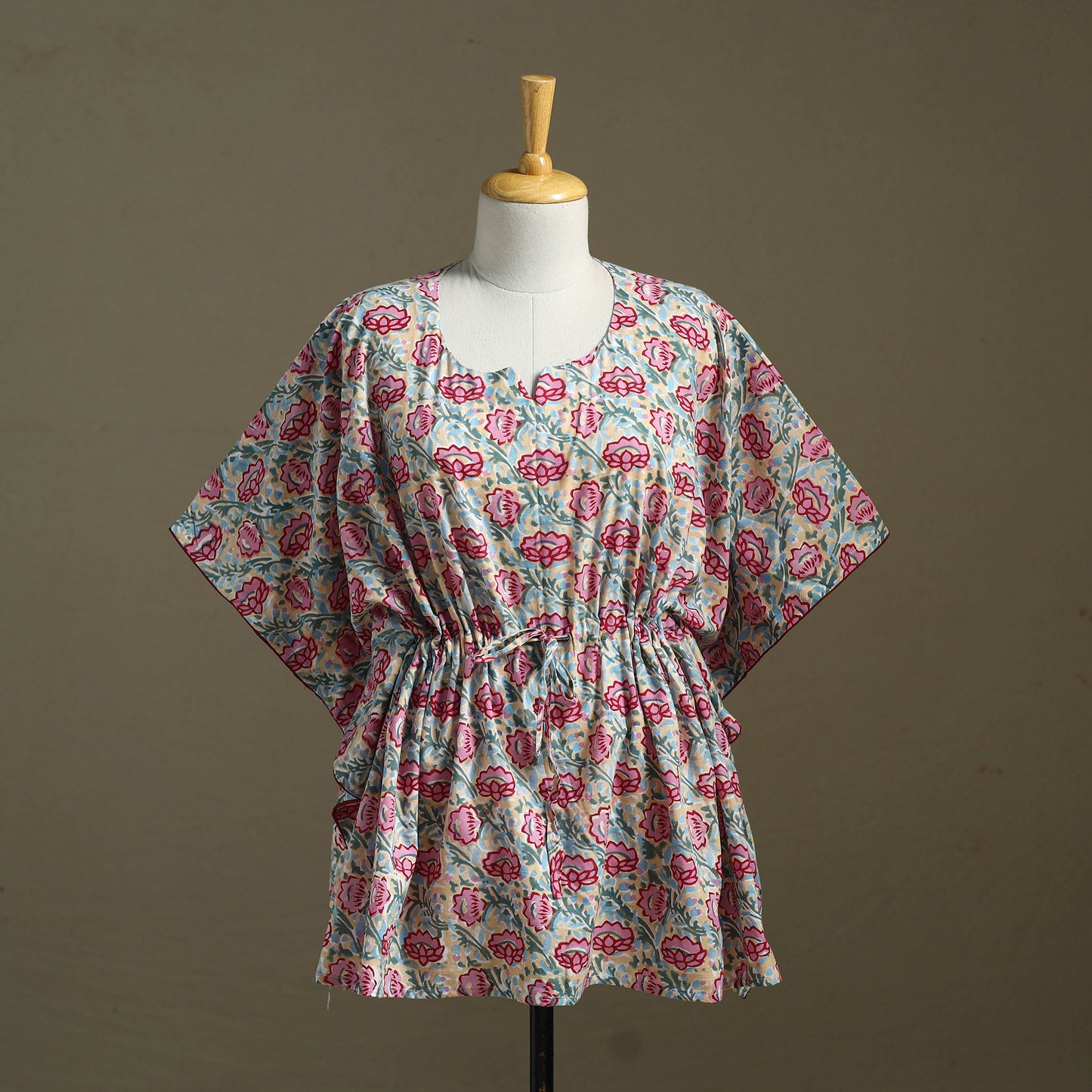 Sanganeri Block Print Cotton Kaftan (Short)