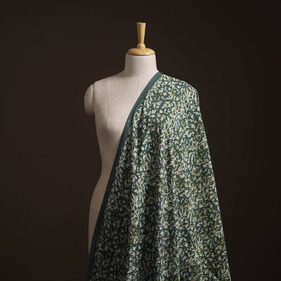 Green - Bagru Dabu Hand Block Print Natural Dyed Cotton Fabric 73