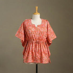 Sanganeri Block Print Cotton Kaftan (Short)