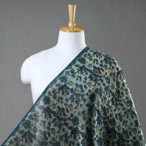 Bagru Dabu Block Printed Natural Dyed Chanderi Silk Fabric 01