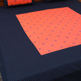 Blue - patchwork cotton double jacquard bedsheet set 14