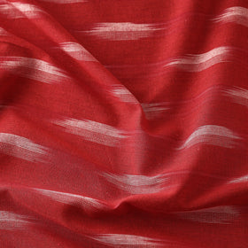 Buy Feather Shaped Butta On Red Pochampally Ikat Weave Cotton Fabric l iTokri.com
