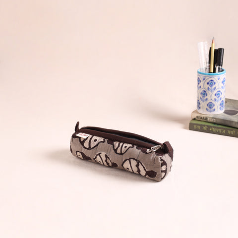 Quilted pencil pouch