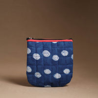 Blue - Handmade Quilted Cotton Utility Pouch 50