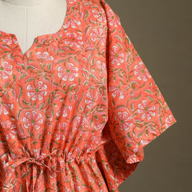 Sanganeri Block Print Cotton Kaftan (Short)