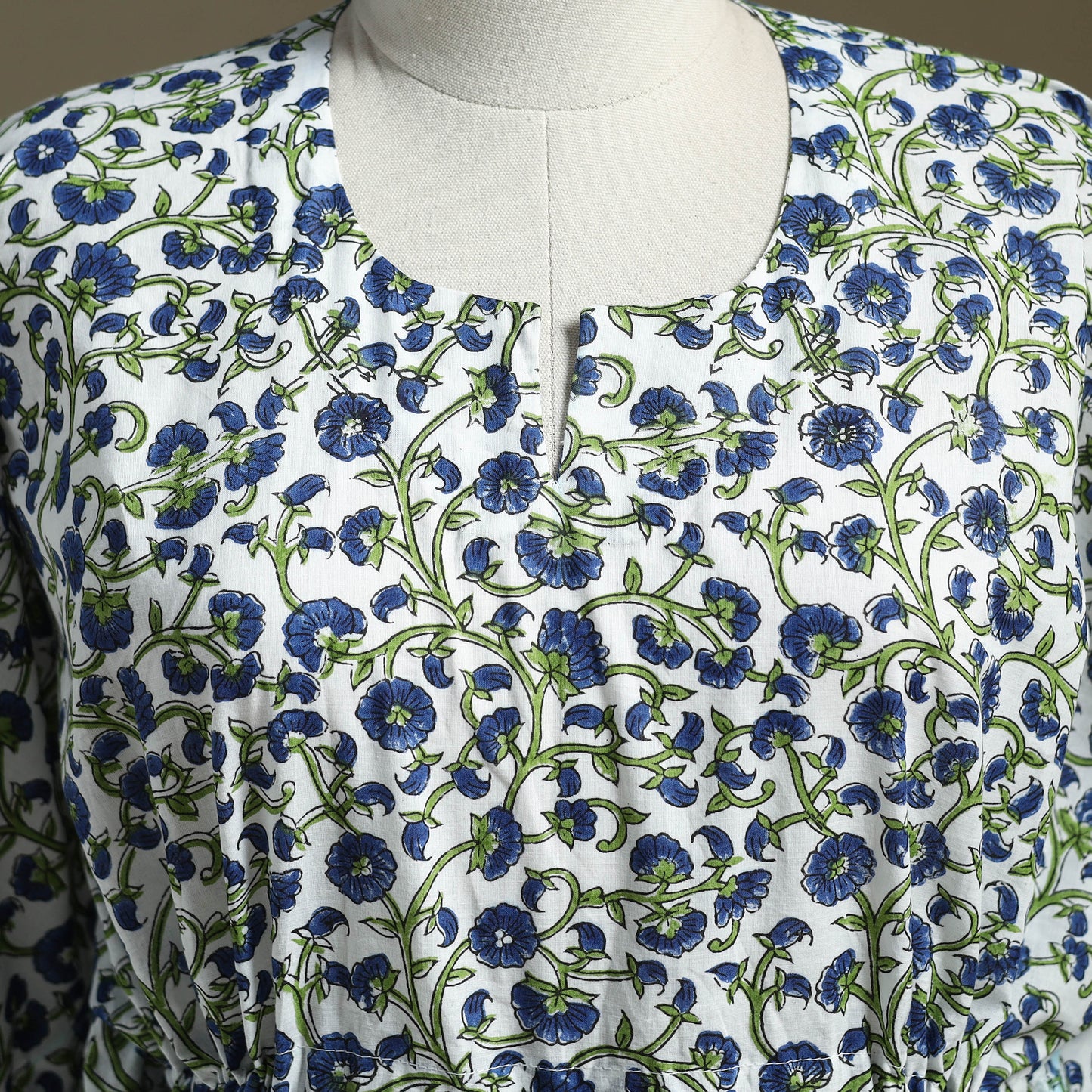 Sanganeri Block Print Cotton Kaftan (Short)