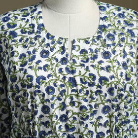 Sanganeri Block Print Cotton Kaftan (Short)