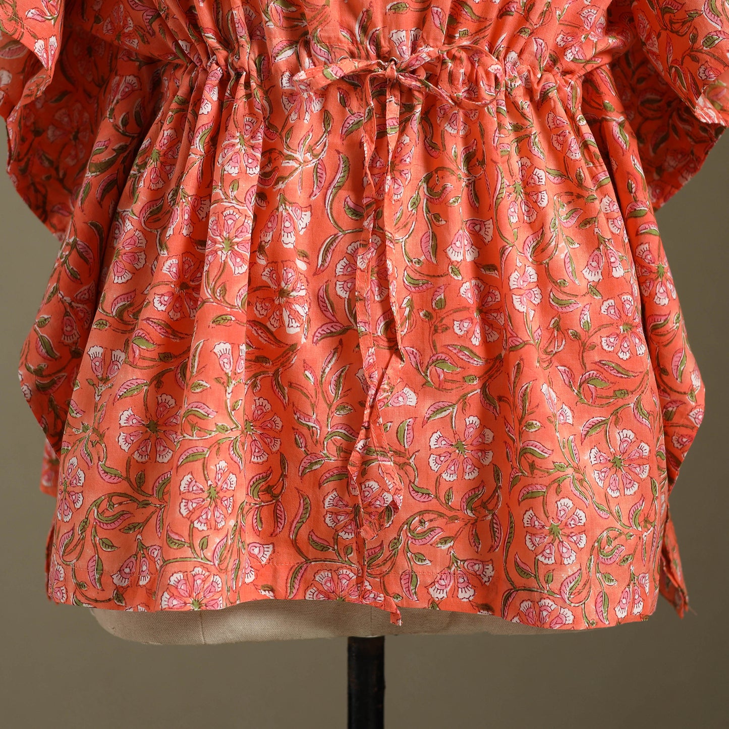 Sanganeri Block Print Cotton Kaftan (Short)