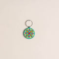 Handpainted Mandala Art Wooden Keychain 53