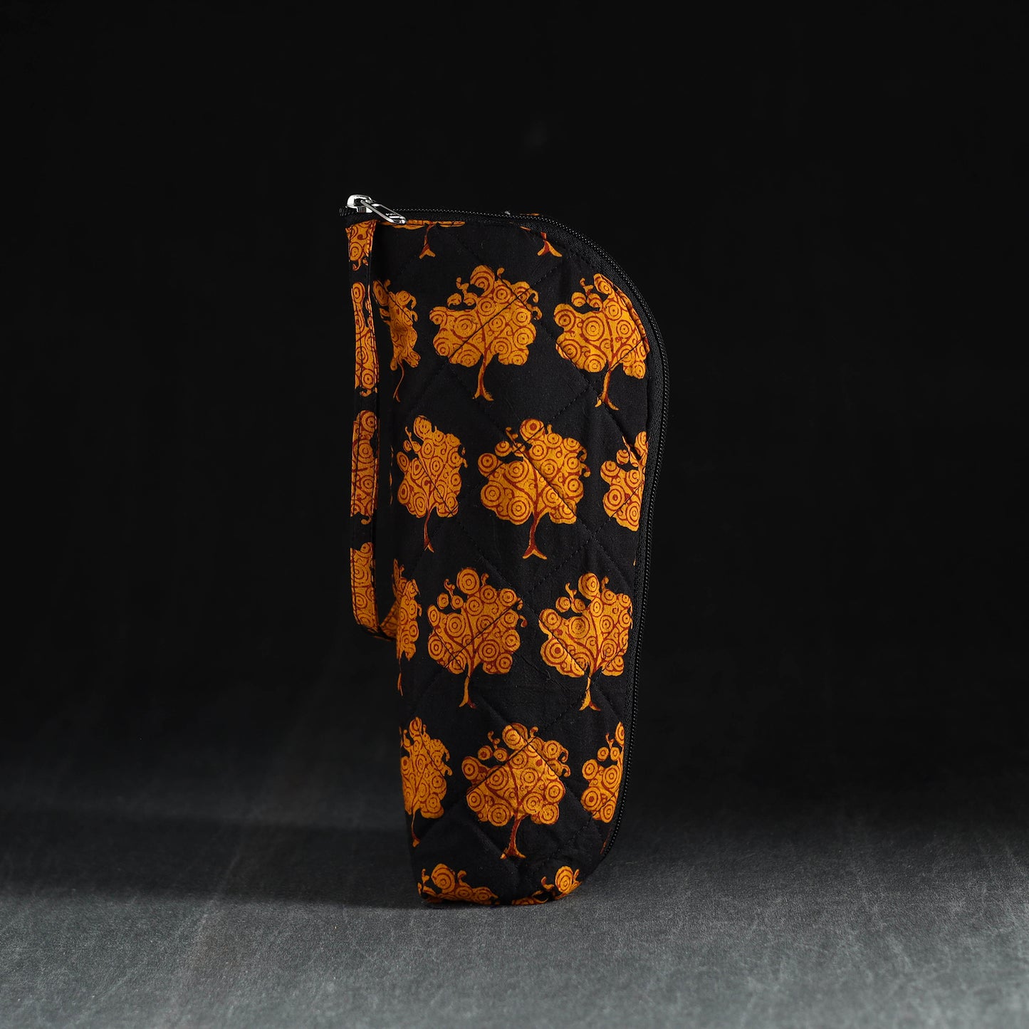 Orange Handmade Cotton 1L Water Bottle Cover