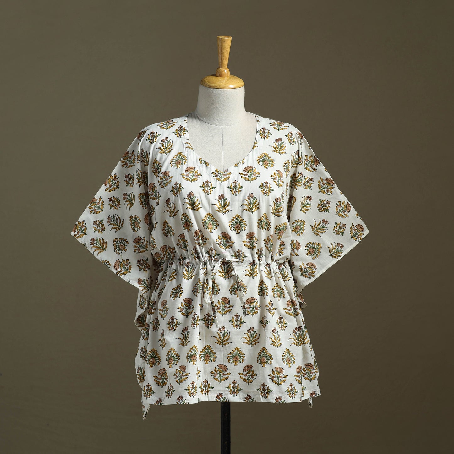 Sanganeri Block Print Cotton Kaftan (Short)