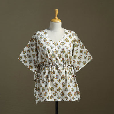 Sanganeri Block Print Cotton Kaftan (Short)