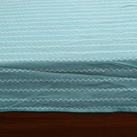 Blue - Patchwork Cotton Double Jacquard Bedsheet Set 13