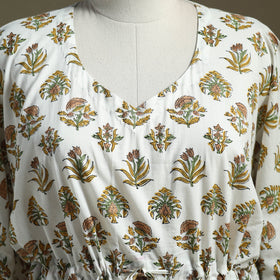 Sanganeri Block Print Cotton Kaftan (Short)