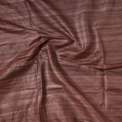 Brown - Vidarbha Tussar Silk Cotton Handloom Precut Fabric 47