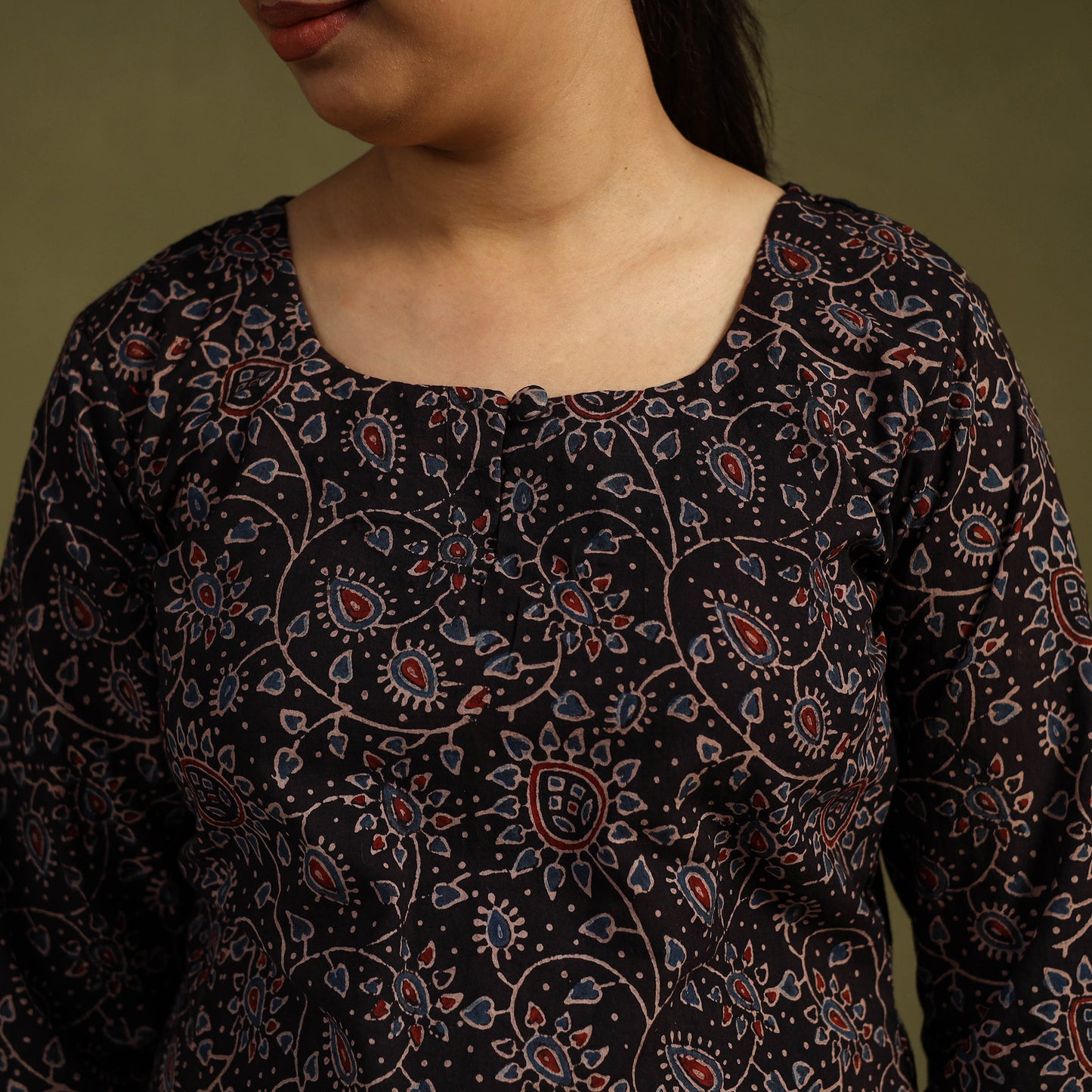Buy Cotton Ajrakh Block Print Night Suit Set