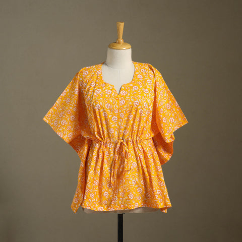 Sanganeri Block Print Cotton Kaftan (Short)