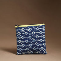 Blue - Handmade Quilted Cotton Utility Pouch 41