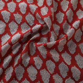 Bagru Hand Block Prints Pure Handloom Chanderi Silk Fabric 02