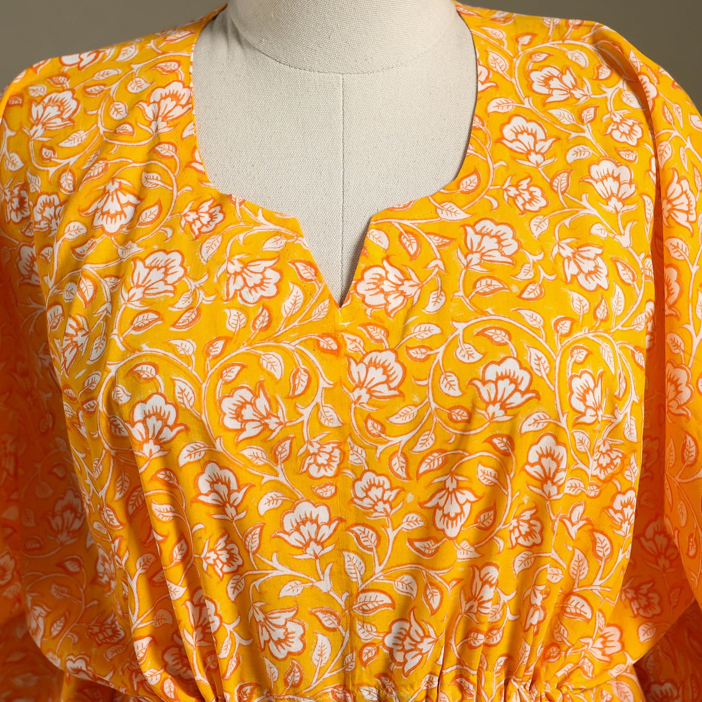 Sanganeri Block Print Cotton Kaftan (Short)